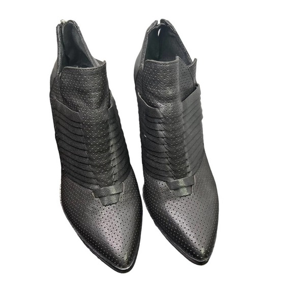 Vince Camuto Black  Ankle Bootie, Sheep Washed Wedges.  Size 6.5. #010 - Picture 2 of 9